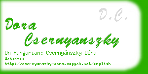 dora csernyanszky business card